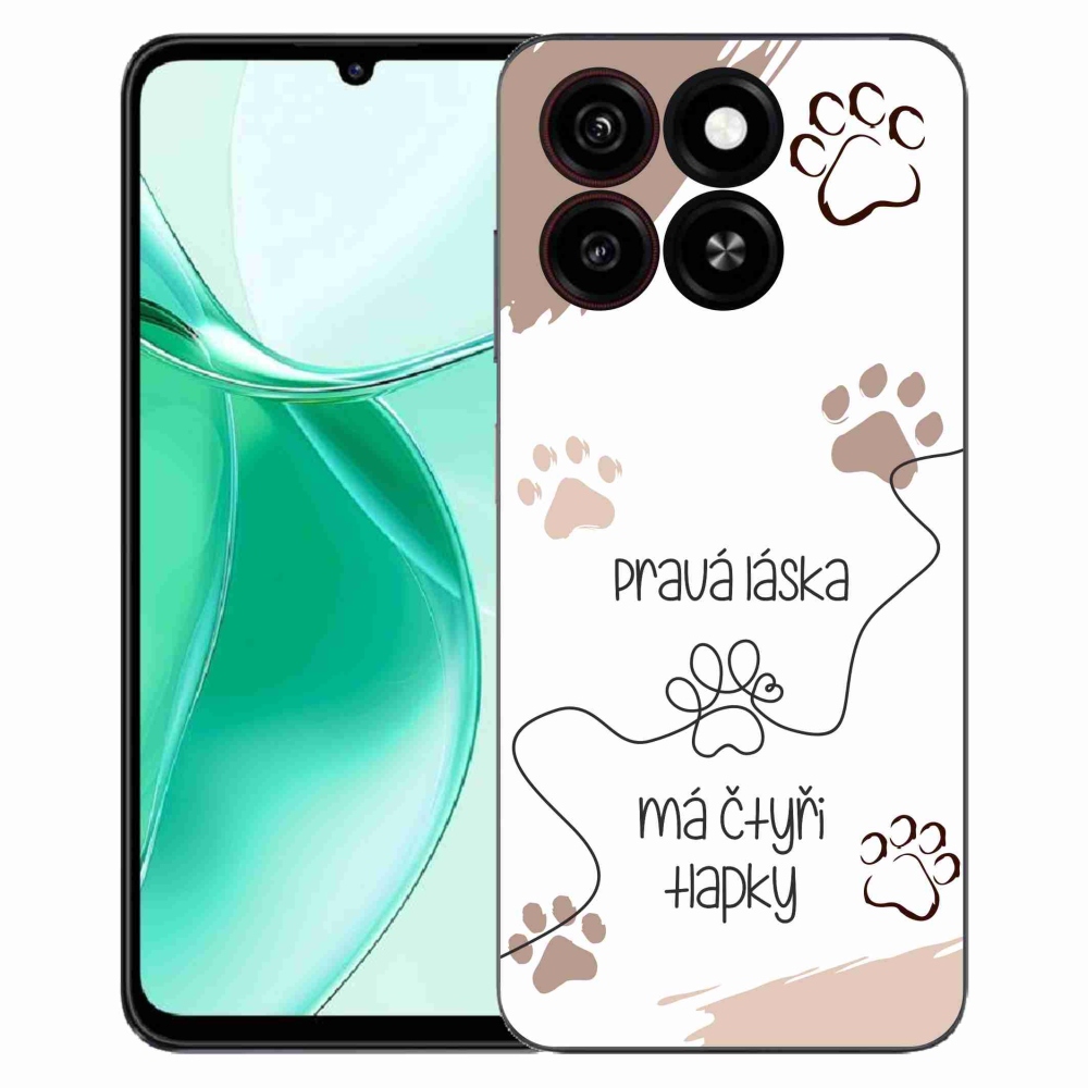 Gélový kryt mmCase na ZTE Blade A35 - psí motív 1 biele pozadie