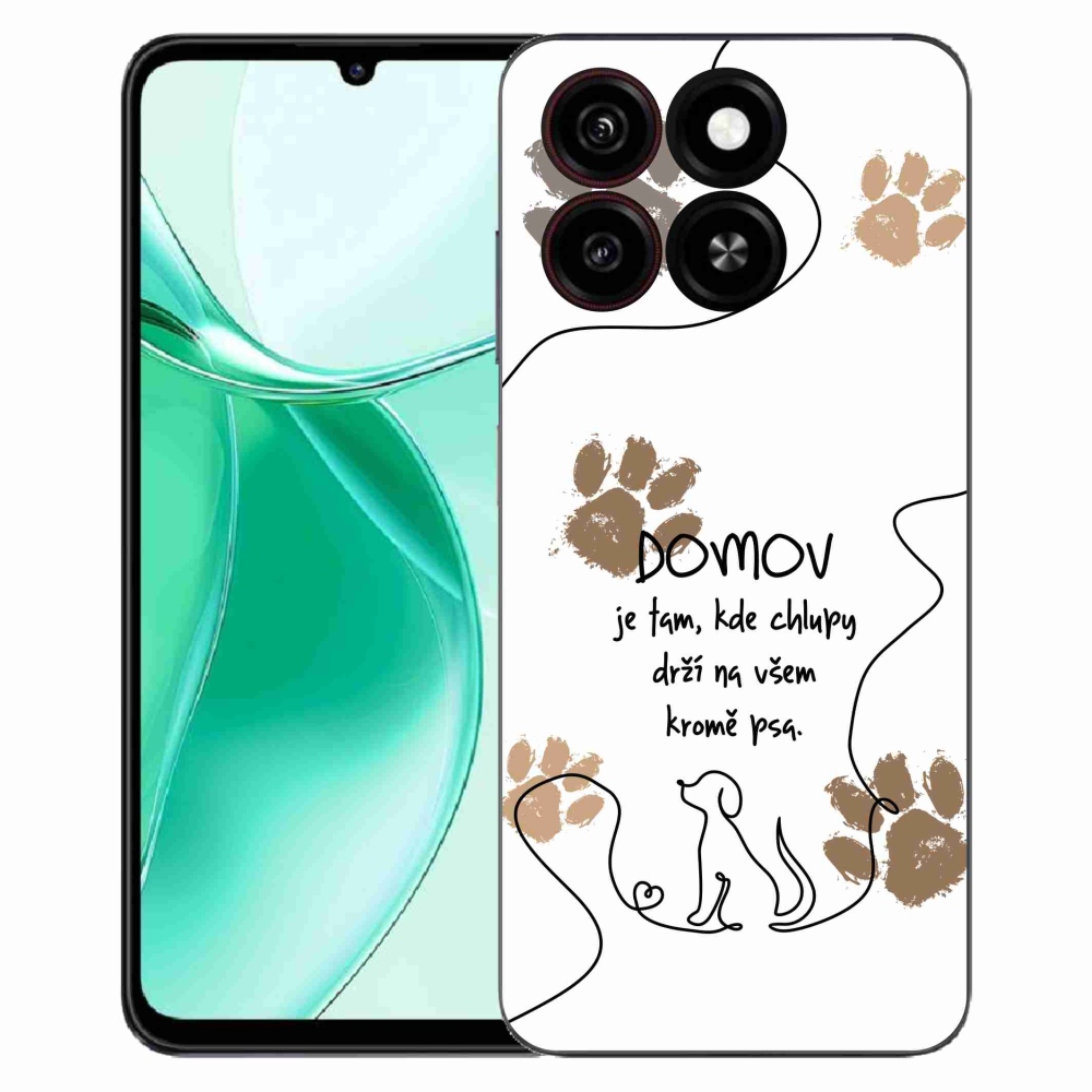 Gélový kryt mmCase na ZTE Blade A35 - psí motív biele pozadie