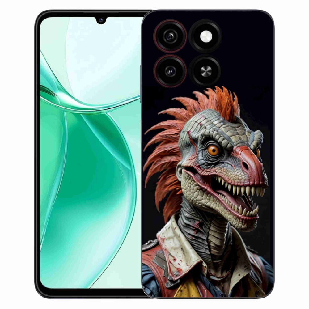 Gélový kryt mmCase na ZTE Blade A35 - punk dinosaurus
