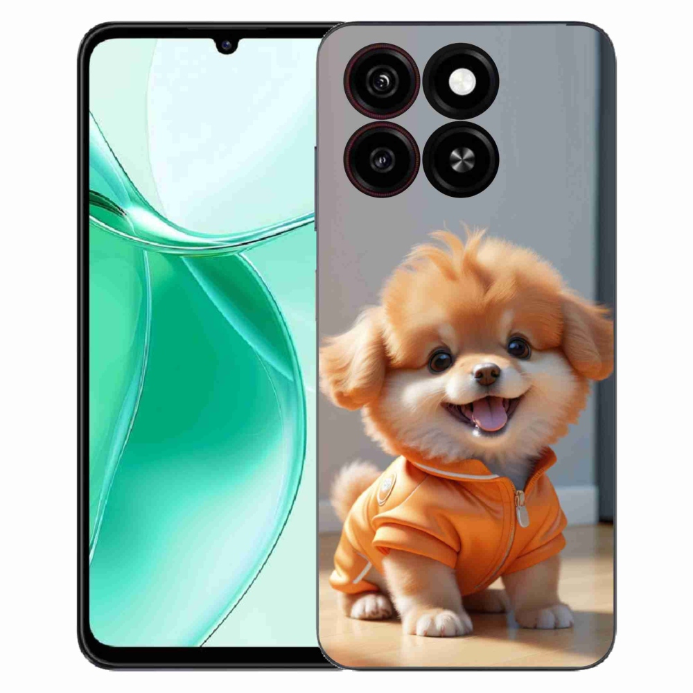 Gélový kryt mmCase na ZTE Blade A35 - roztomilý pomeranian v mikine