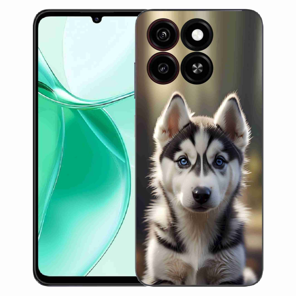 Gélový kryt mmCase na ZTE Blade A35 - roztomilý sibírsky husky