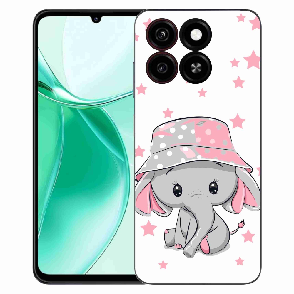 Gélový kryt mmCase na ZTE Blade A35 - ružový slon