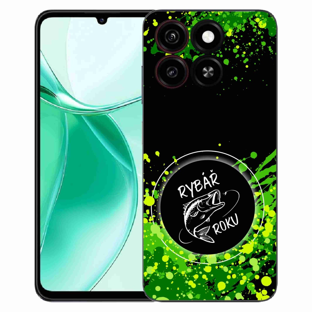 Gélový kryt mmCase na ZTE Blade A35 - rybár roku čierne pozadie