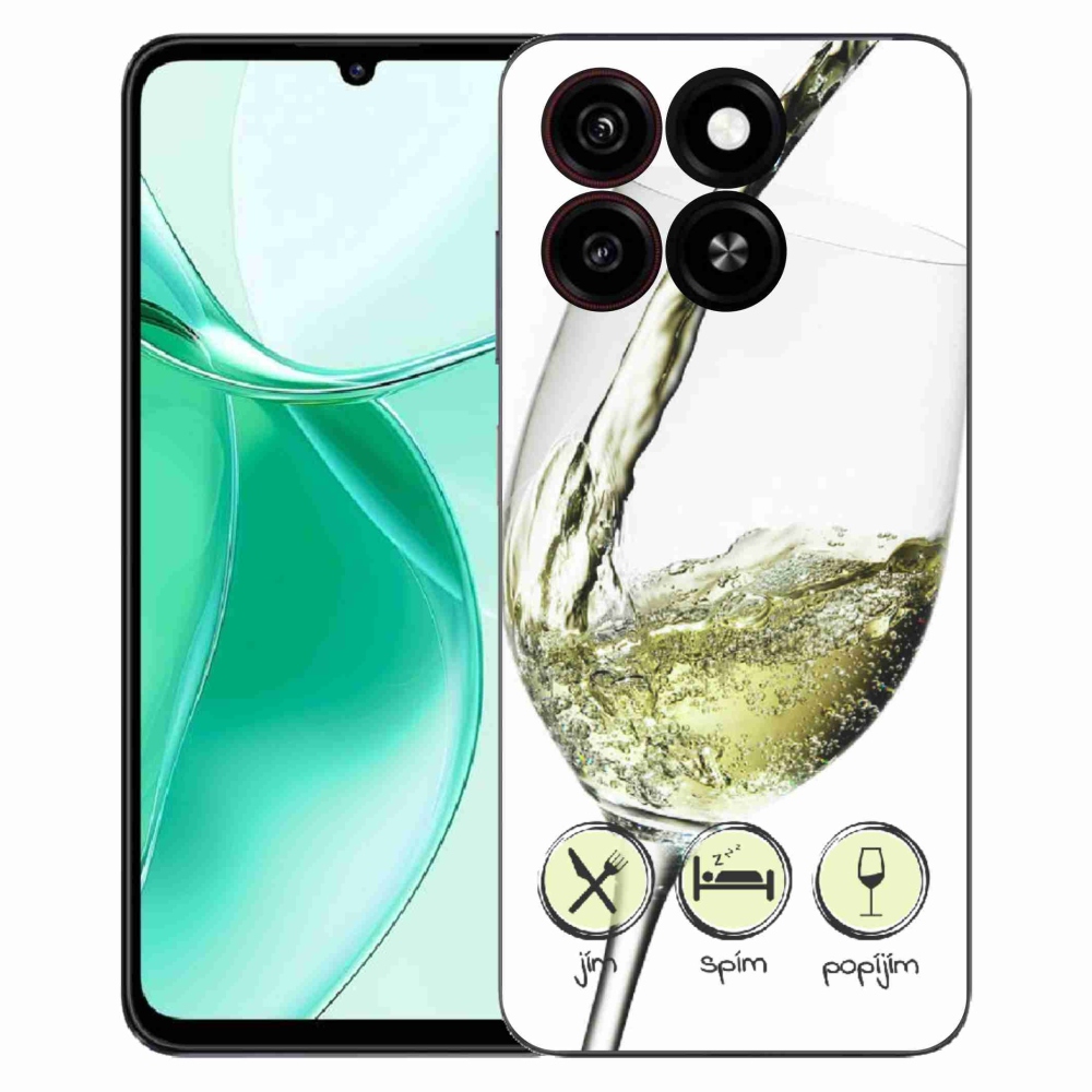 Gélový kryt mmCase na ZTE Blade A35 - pohár vína bielej