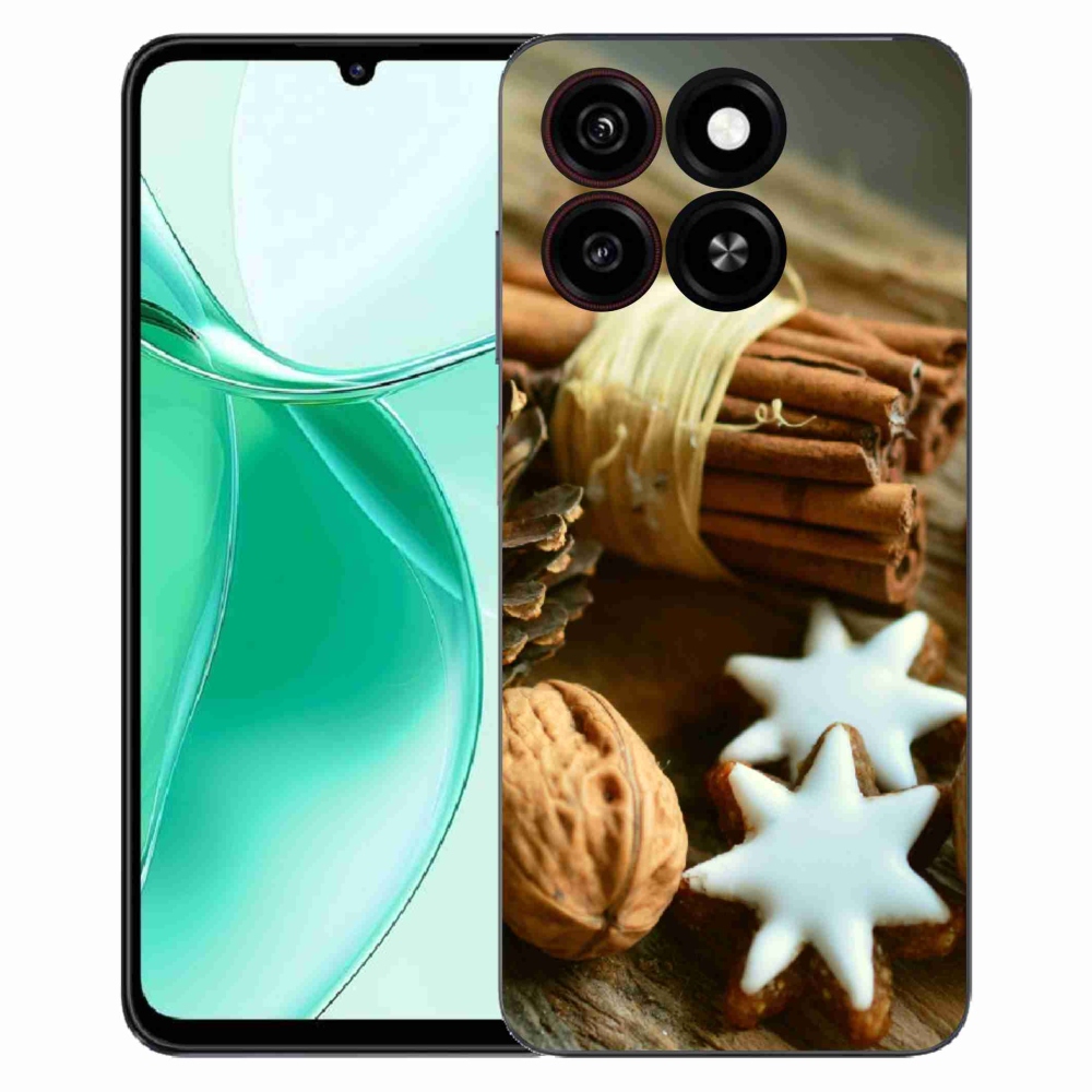 Gélový kryt mmCase na ZTE Blade A35 - škorica a perníčky