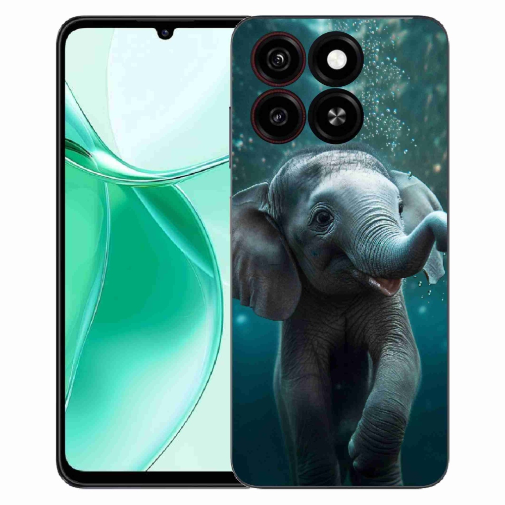 Gélový kryt mmCase na ZTE Blade A35 - sloník pod vodou