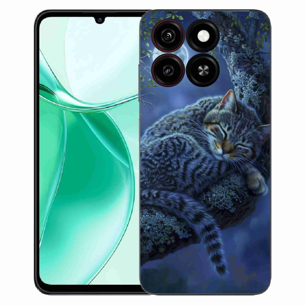 Gélový kryt mmCase na ZTE Blade A35 - spiaca mačka