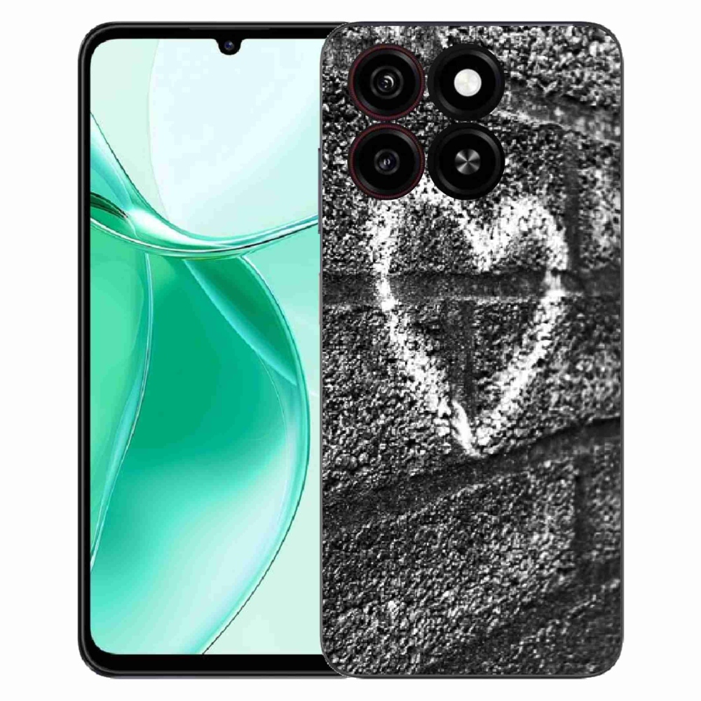 Gélový kryt mmCase na ZTE Blade A35 - srdce na stene