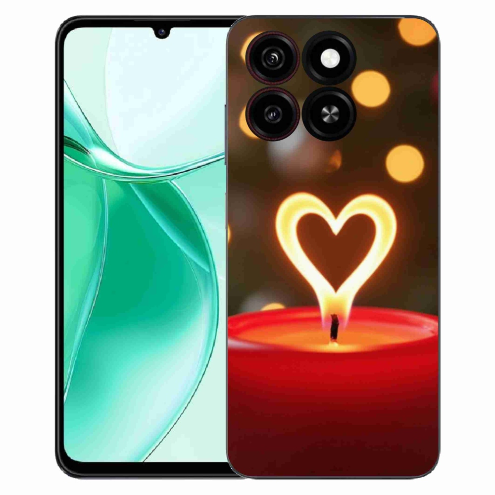 Gélový kryt mmCase na ZTE Blade A35 - srdce z plameňa