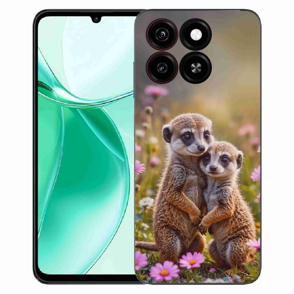 Gélový kryt mmCase na ZTE Blade A35 - surikatí duo