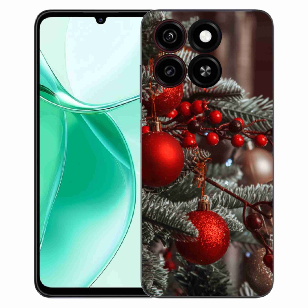 Gélový kryt mmCase na ZTE Blade A35 - vianočné ozdoby 2