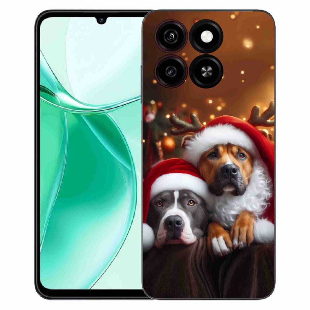 Gélový kryt mmCase na ZTE Blade A35 - vianočné psy