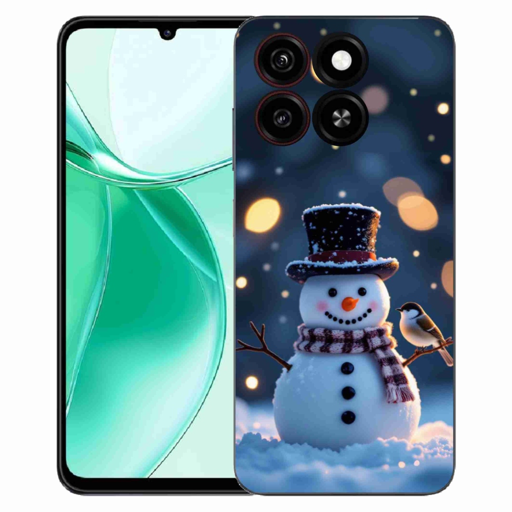 Gélový kryt mmCase na ZTE Blade A35 - vianočný snehuliak