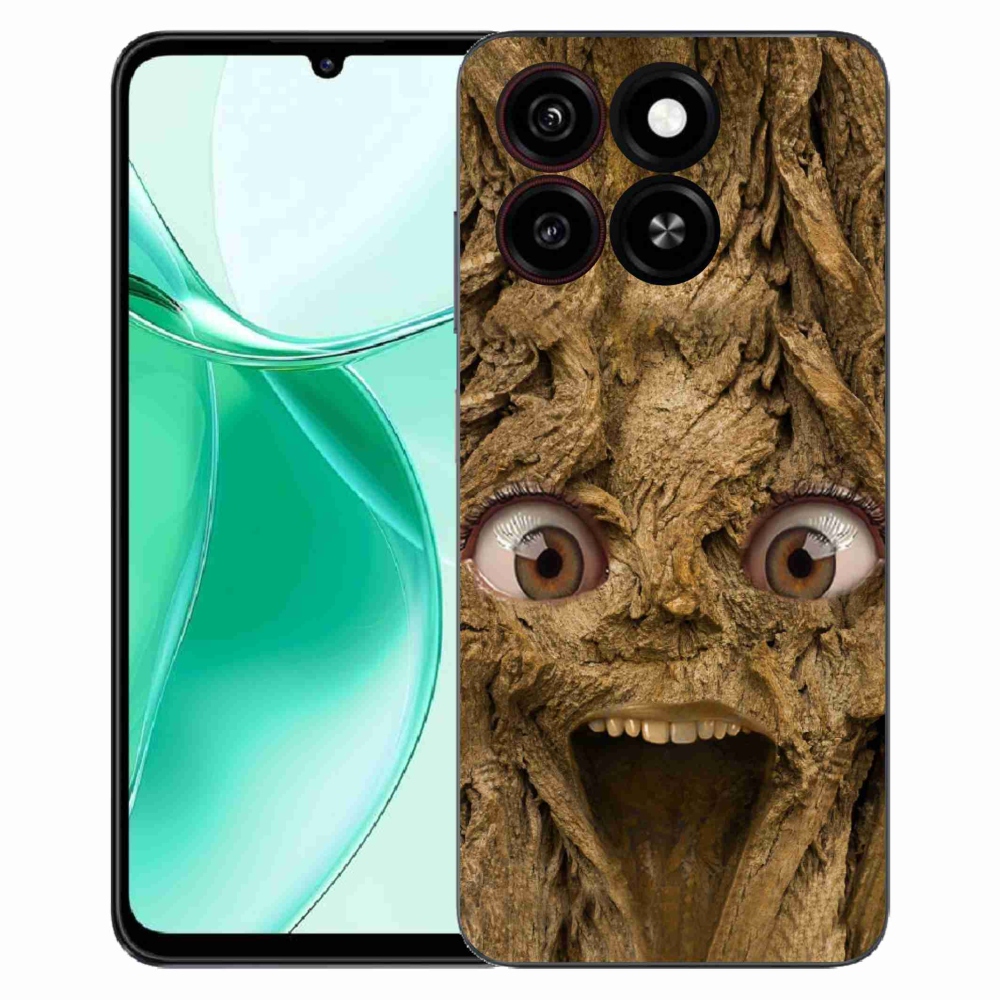 Gélový kryt mmCase na ZTE Blade A35 - veselý strom s očami