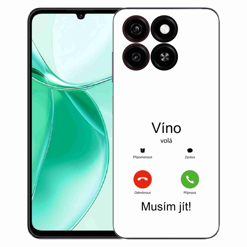 Gélový kryt mmCase na ZTE Blade A35 - víno volá biele pozadie