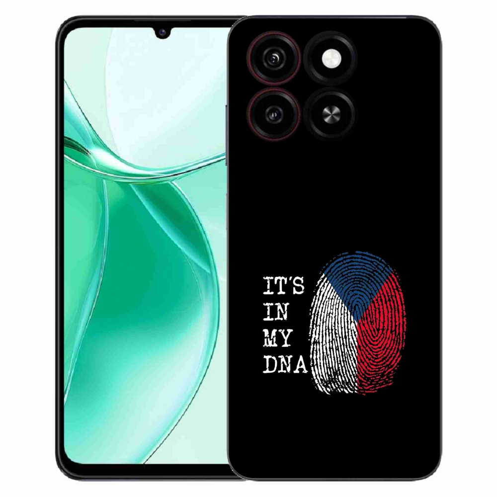 Gélový kryt mmCase na ZTE Blade A35 - vlajka odtlačok prsta čierne pozadie