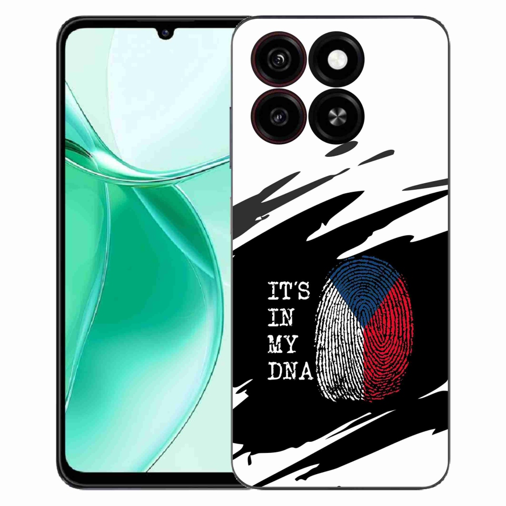 Gélový kryt mmCase na ZTE Blade A35 - vlajka odtlačok prsta čiernobiele pozadie