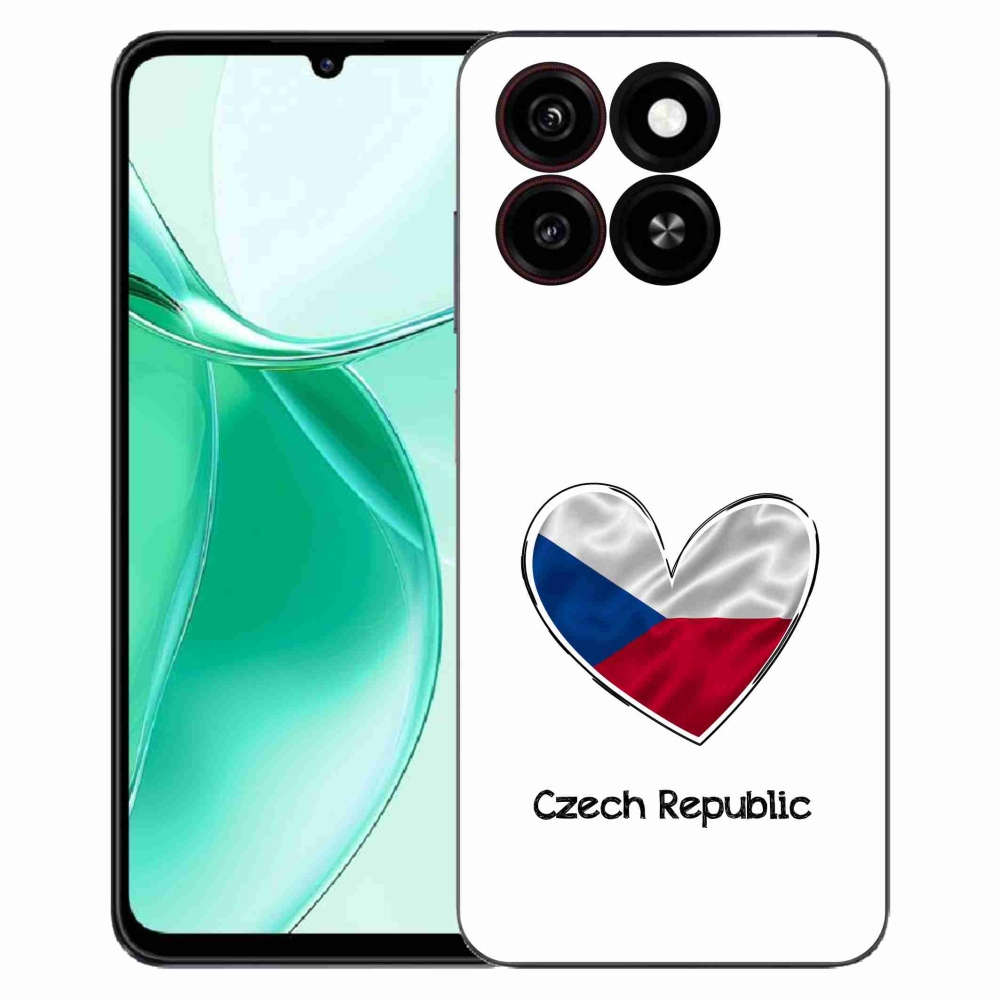 Gélový kryt mmCase na ZTE Blade A35 - vlajka srdca biele pozadie