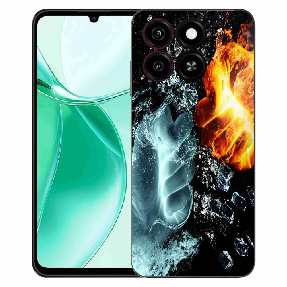 Gélový kryt mmCase na ZTE Blade A35 - voda a oheň