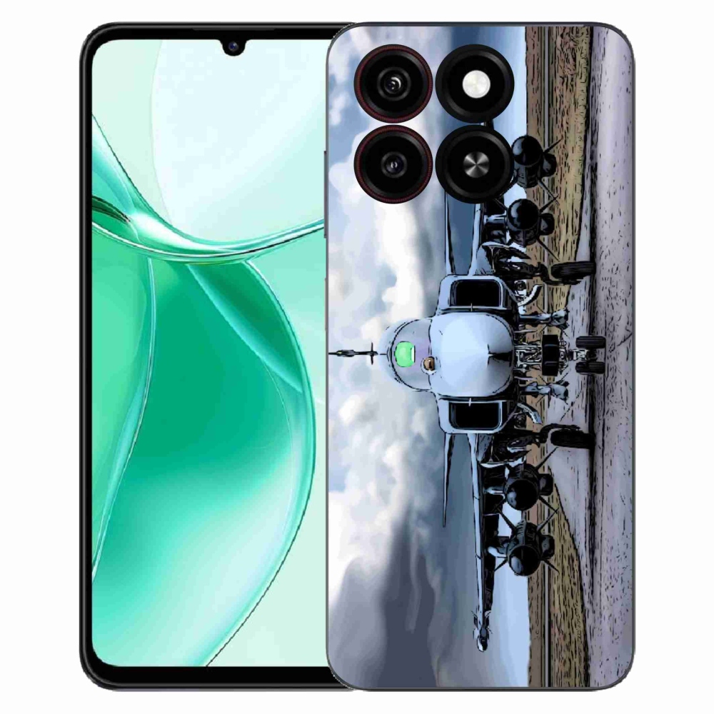 Gélový kryt mmCase na ZTE Blade A35 - vojenské lietadlo