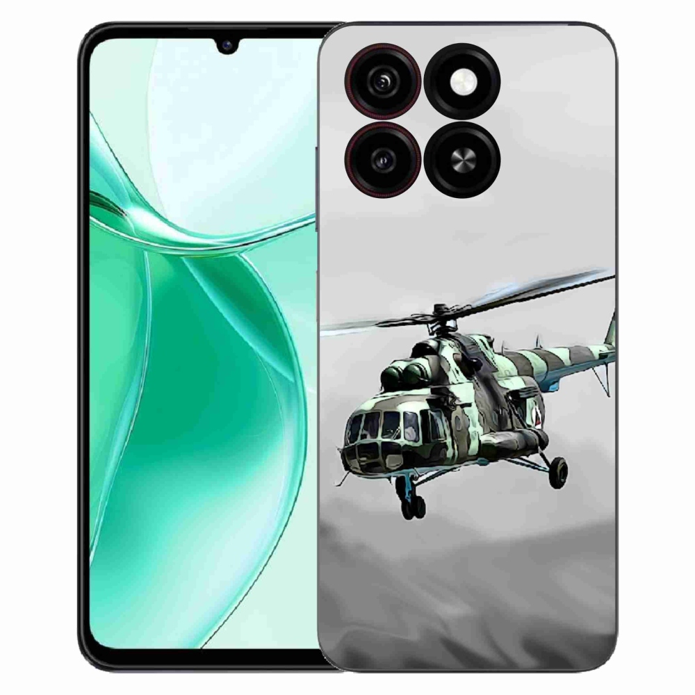 Gélový kryt mmCase na ZTE Blade A35 - vojenský vrtuľník