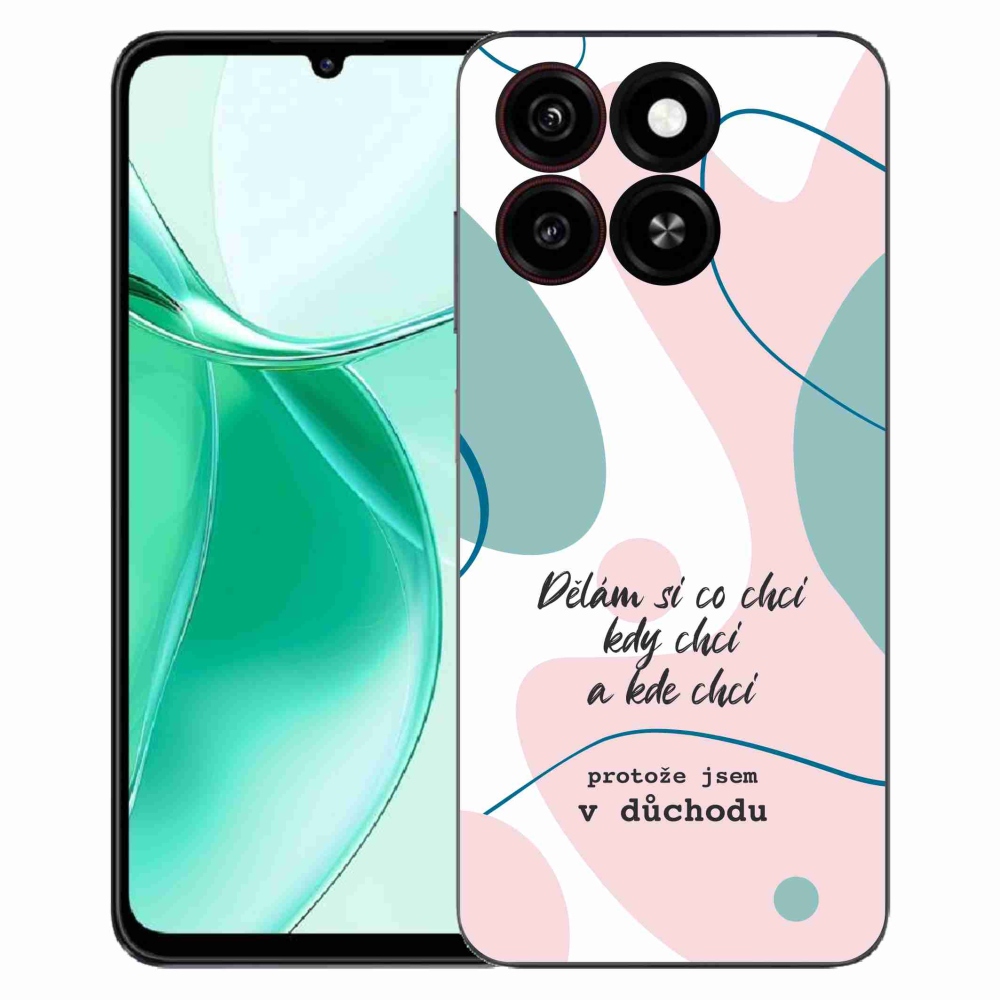 Gélový kryt mmCase na ZTE Blade A35 - vtipný text 10 biele pozadie