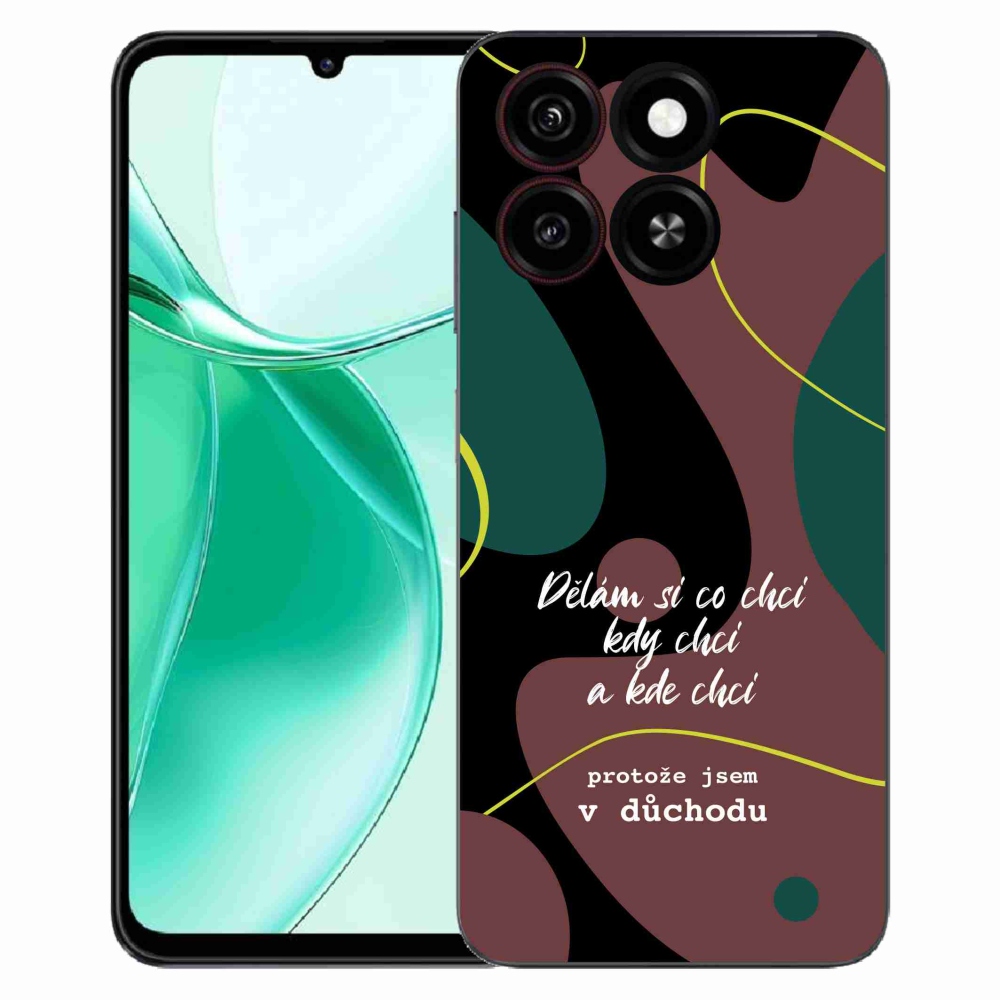 Gélový kryt mmCase na ZTE Blade A35 - vtipný text 10 čierne pozadie