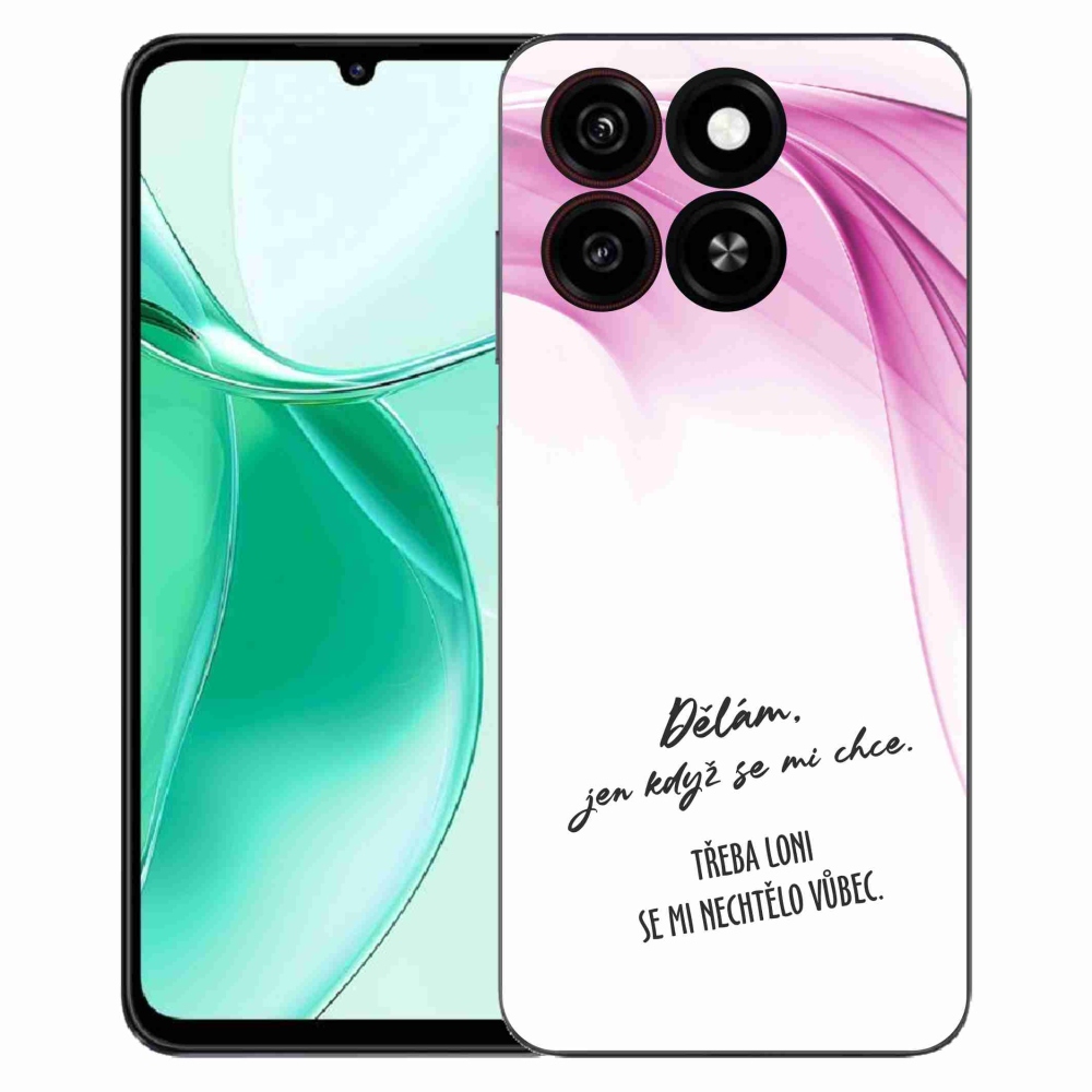 Gélový kryt mmCase na ZTE Blade A35 - vtipný text 12 biele pozadie