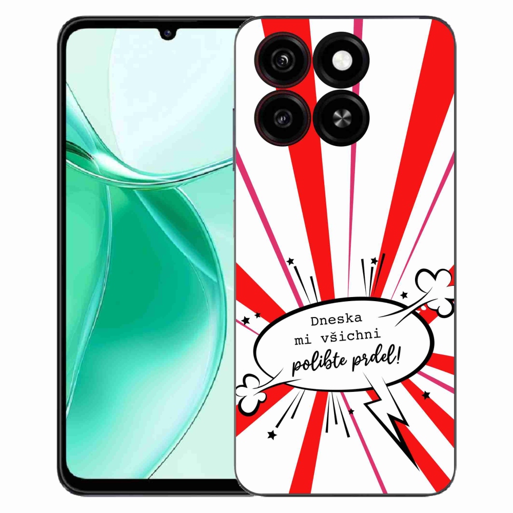 Gélový kryt mmCase na ZTE Blade A35 - vtipný text 15 biele pozadie
