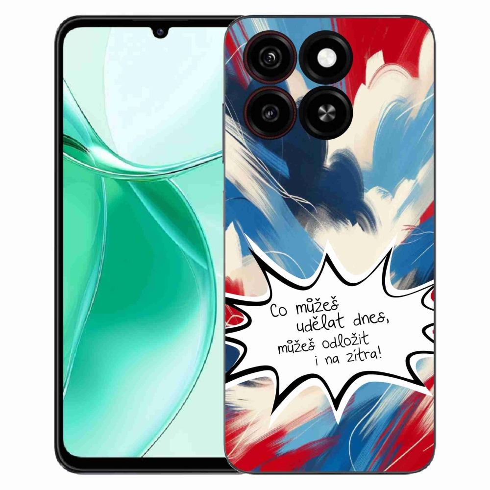 Gélový kryt mmCase na ZTE Blade A35 - vtipný text 9 biele pozadie