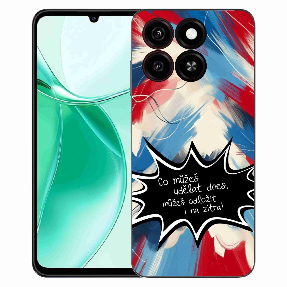 Gélový kryt mmCase na ZTE Blade A35 - vtipný text 9 čierne pozadie