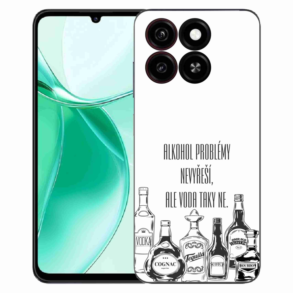 Gélový kryt mmCase na ZTE Blade A35 - vtipný text biele pozadie