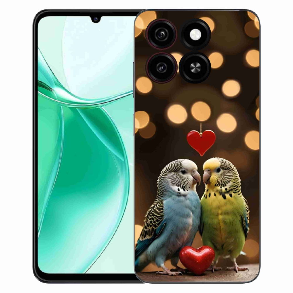 Gélový kryt mmCase na ZTE Blade A35 - zamilovaní papagáje