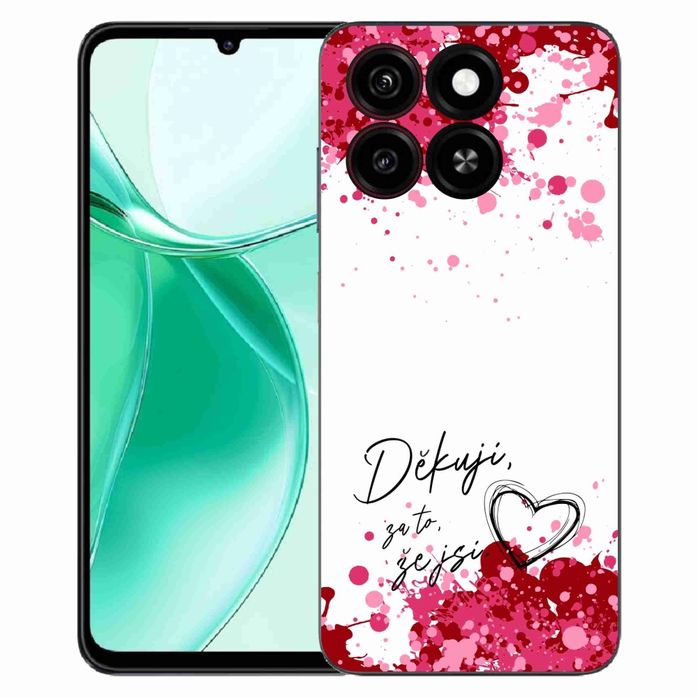 Gélový kryt mmCase na ZTE Blade A35 - zamilovaný text 2 biele pozadie