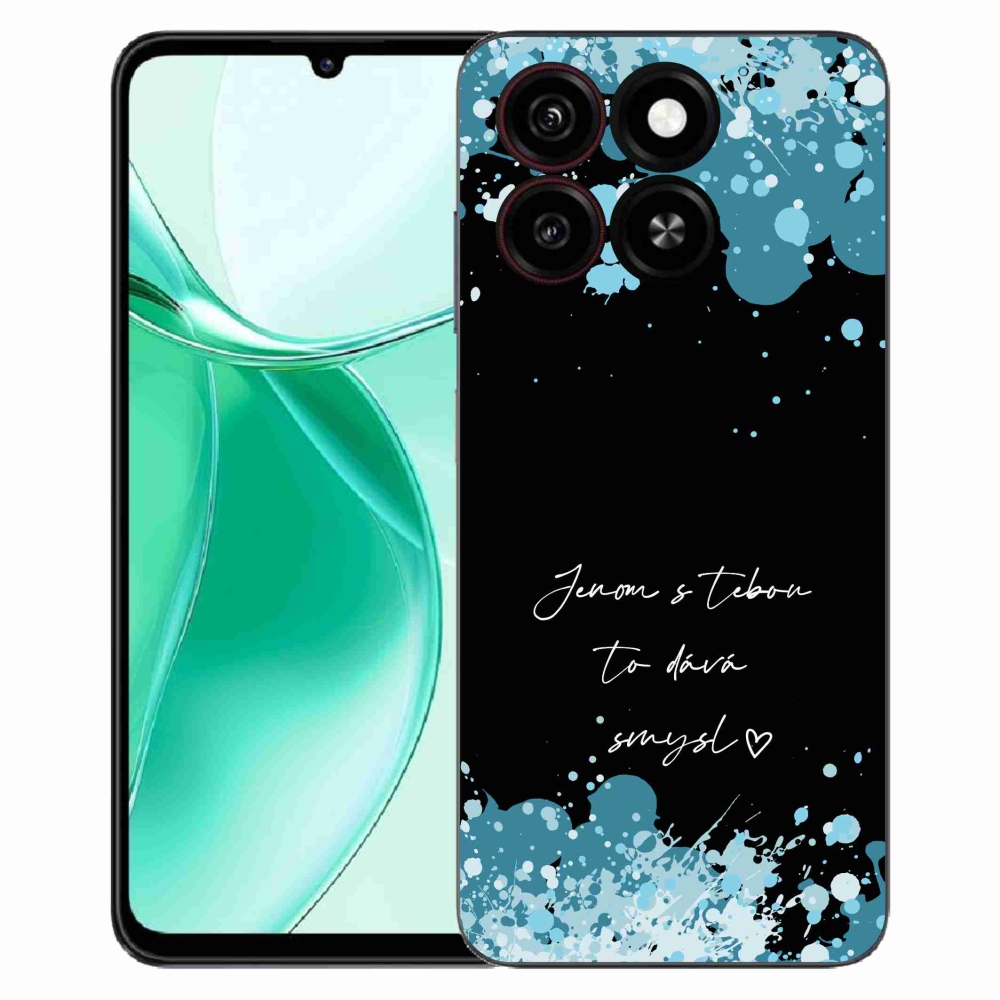 Gélový kryt mmCase na ZTE Blade A35 - zamilovaný text čierne pozadie