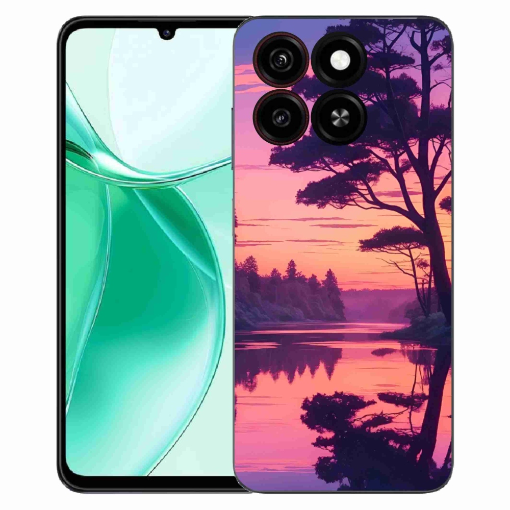 Gélový kryt mmCase na ZTE Blade A35 - západ slnka nad jazerom
