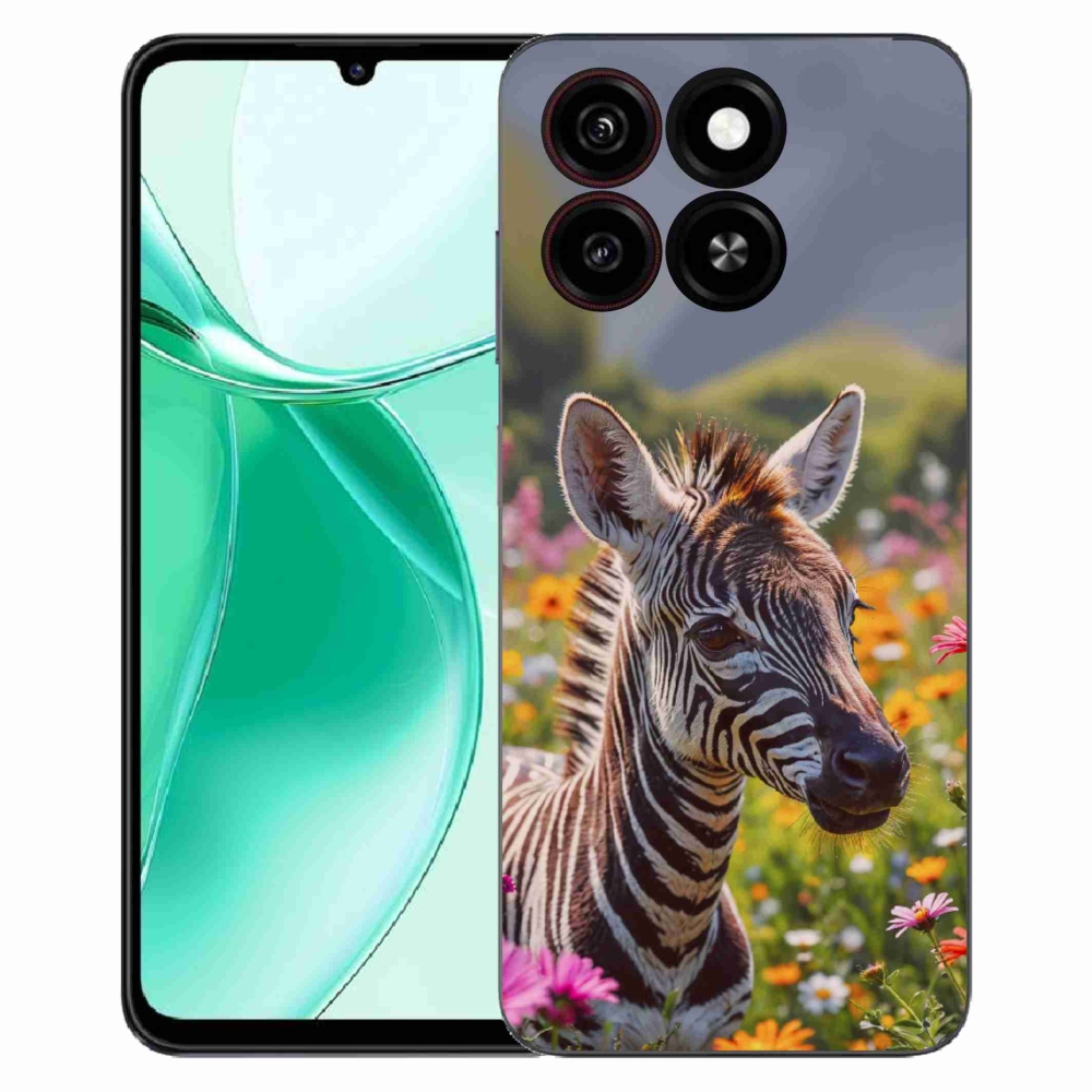Gélový kryt mmCase na ZTE Blade A35 - zebra na lúke