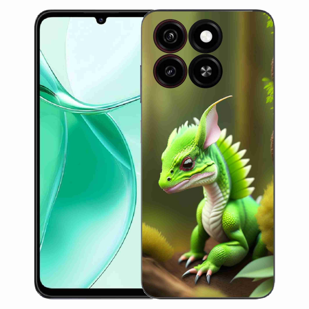 Gélový kryt mmCase na ZTE Blade A35 - zelený dráčik