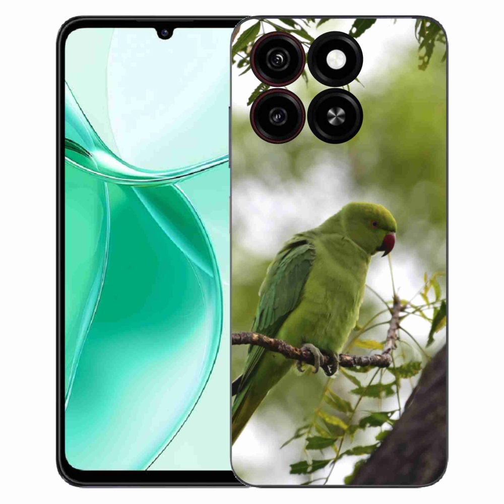Gélový kryt mmCase na ZTE Blade A35 - zelený papagáj