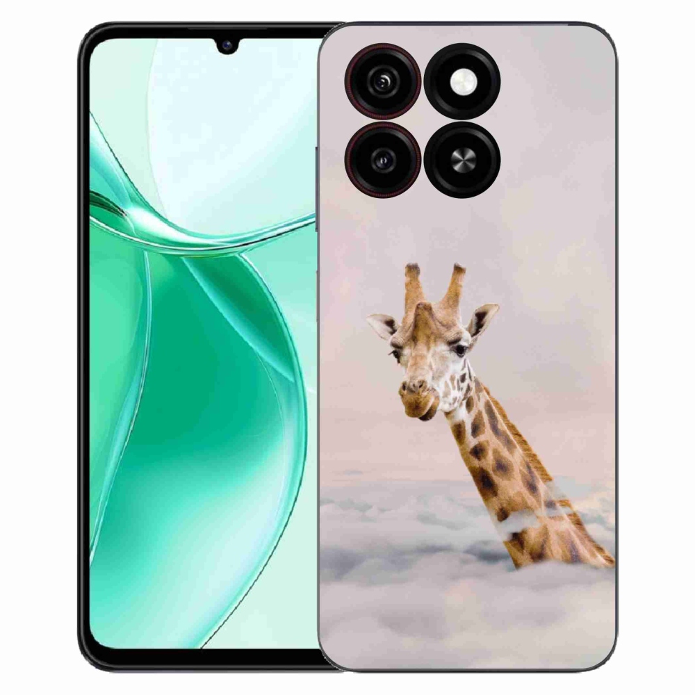 Gélový kryt mmCase na ZTE Blade A35 - žirafa v oblakoch