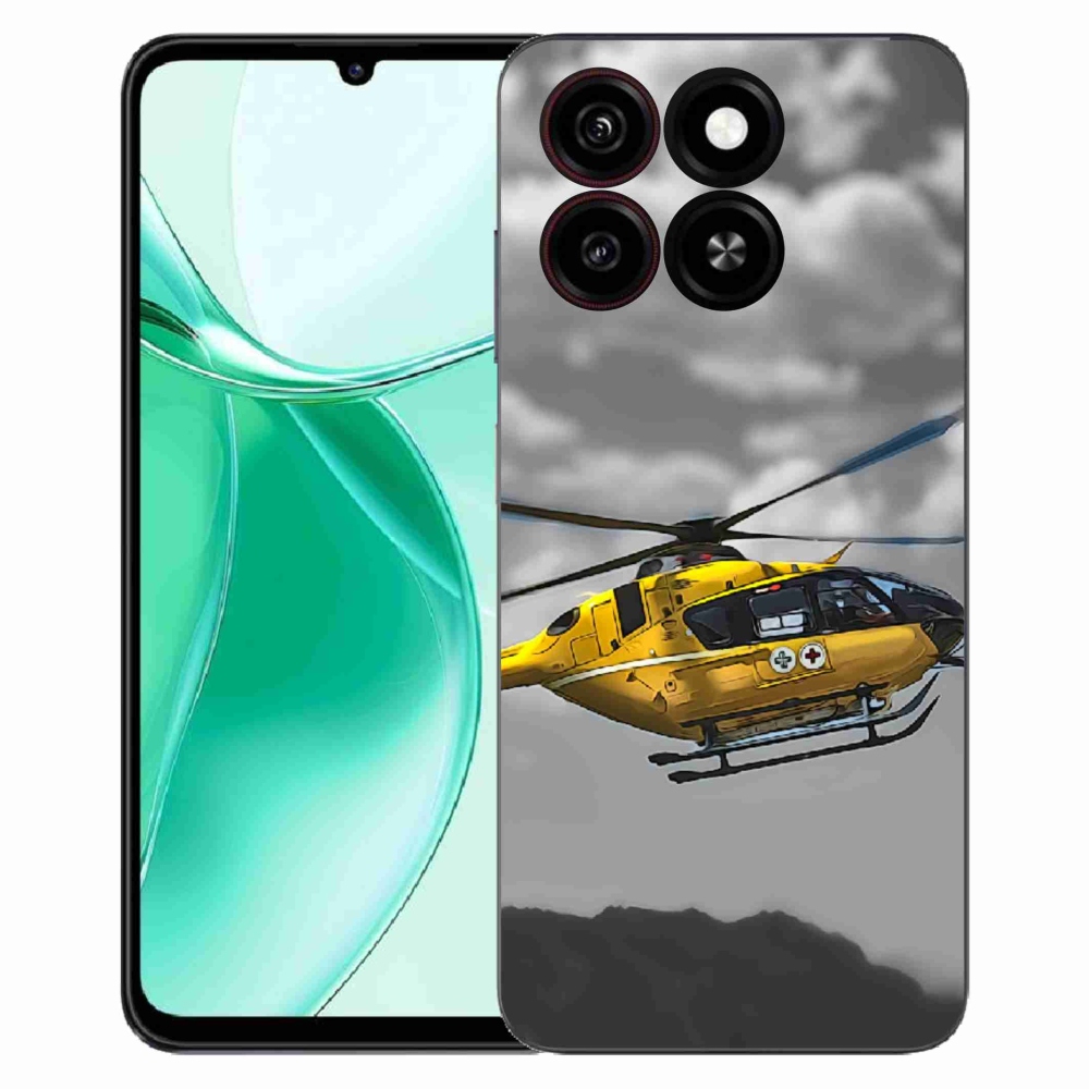 Gélový kryt mmCase na ZTE Blade A35 - žltá helikoptéra