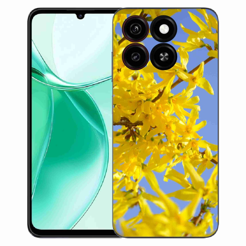 Gélový kryt mmCase na ZTE Blade A35 - žlté kvety