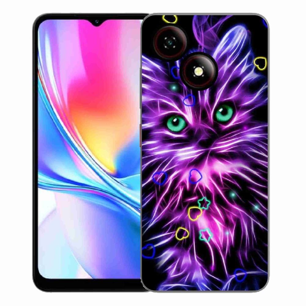 Gélový kryt mmCase na ZTE Blade A35E - abstraktná mačka