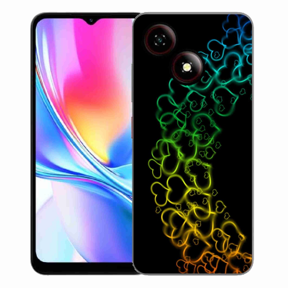Gélový kryt mmCase na ZTE Blade A35E - farebné srdiečka