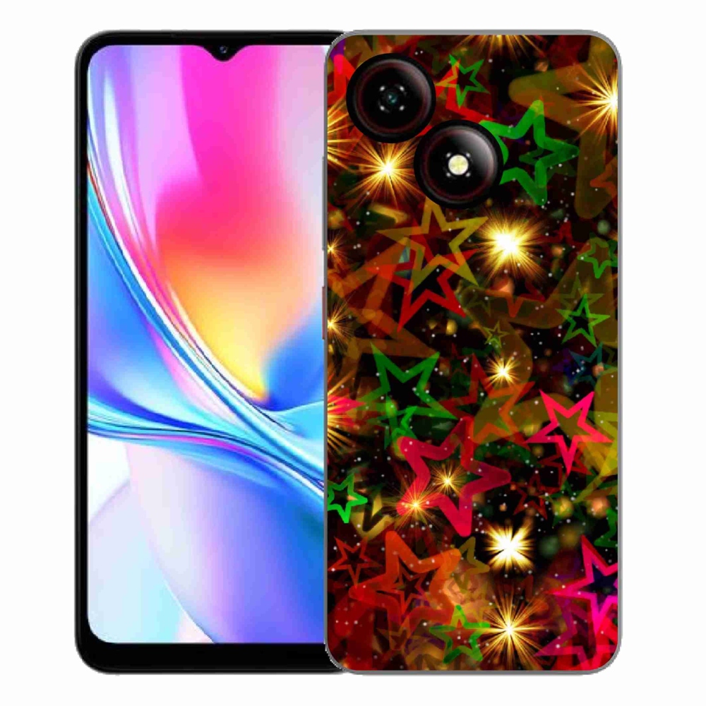 Gélový kryt mmCase na ZTE Blade A35E - farebné hviezdičky