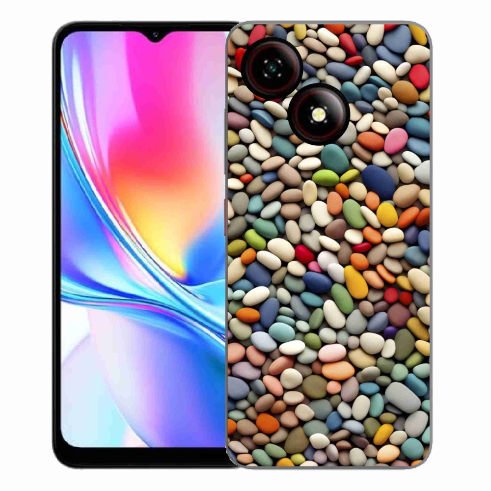 Gélový kryt mmCase na ZTE Blade A35E - farebné kamienky 2