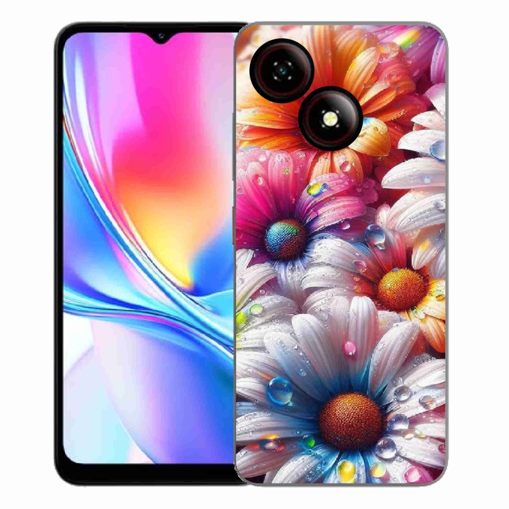 Gélový kryt mmCase na ZTE Blade A35E - farebné margaréty