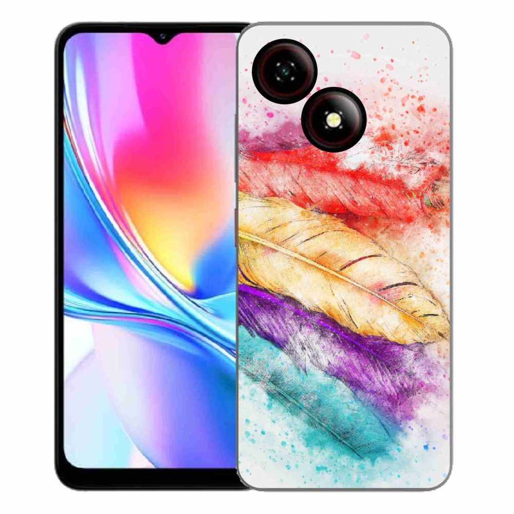 Gélový kryt mmCase na ZTE Blade A35E - farebné perie
