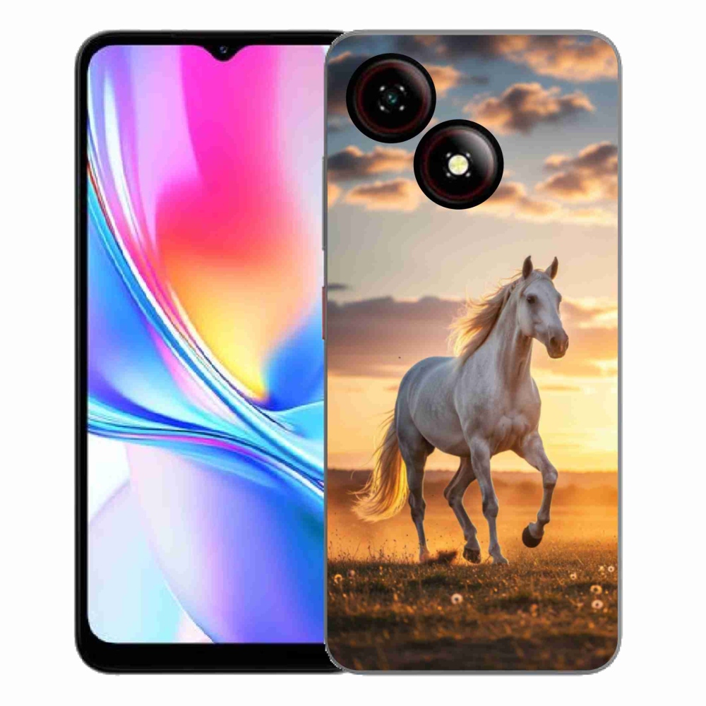 Gélový kryt mmCase na ZTE Blade A35E - bežiaci biely kôň 2