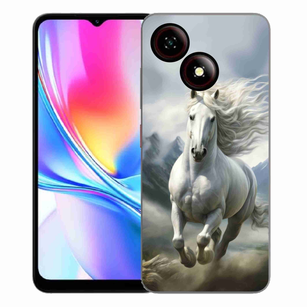 Gélový kryt mmCase na ZTE Blade A35E - bežiaci biely kôň 3